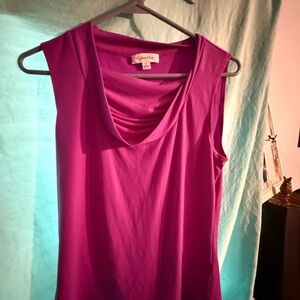 Calvin Klein Pink Ruched Tank Top